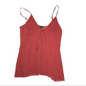 Bebe Semi Fitted Silk Tank Top